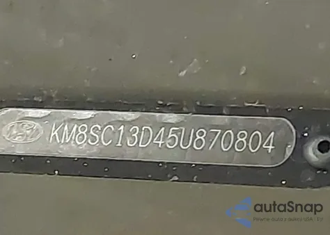 2005 Hyundai Santa Fe Gls z USA, uszkodzony, nr VIN KM8SC13D45U870804